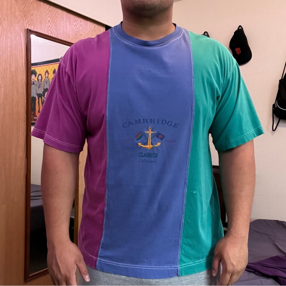 Cambridge Classics Tricolor Magenta Blue Green Vintage Tshirt